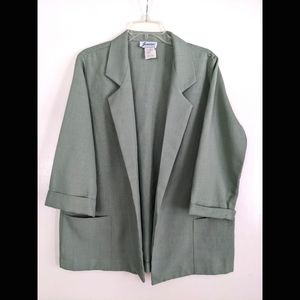 Vintage Linen Like Mint Green Blazer